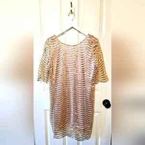 Sequin Gold Cocktail Dress - 1920's Gatsy Style